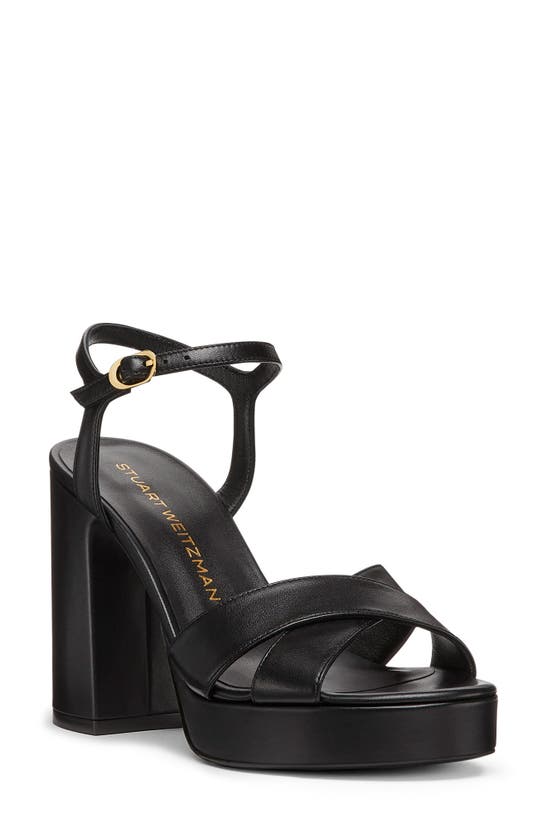 Shop Stuart Weitzman Dayna Platform Sandal In Black