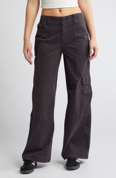 Wide cargo trousers - Dark greige - Ladies