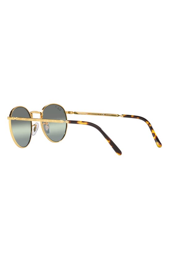 Ray Ban New Round 50mm Gradient Polarized Phantos Sunglasses In Green Gold