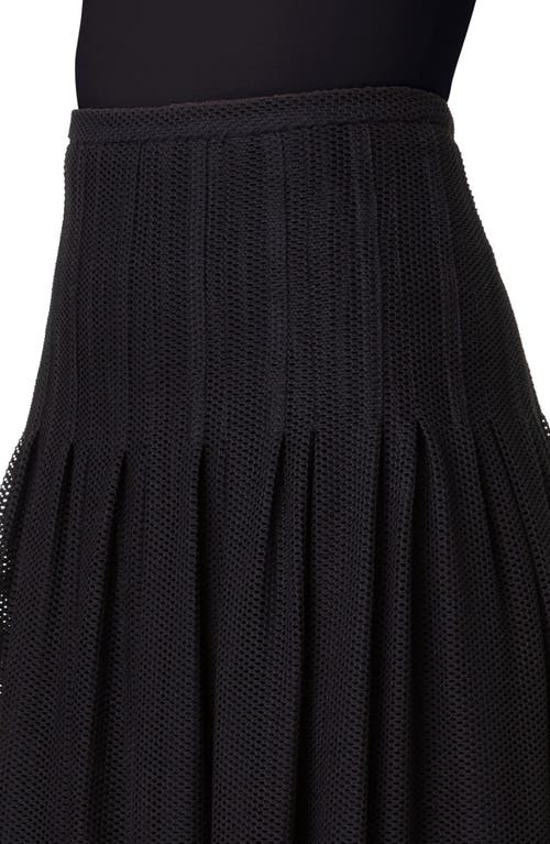 Akris Punto Flared Merino Wool Rib Midi Skirt In Black