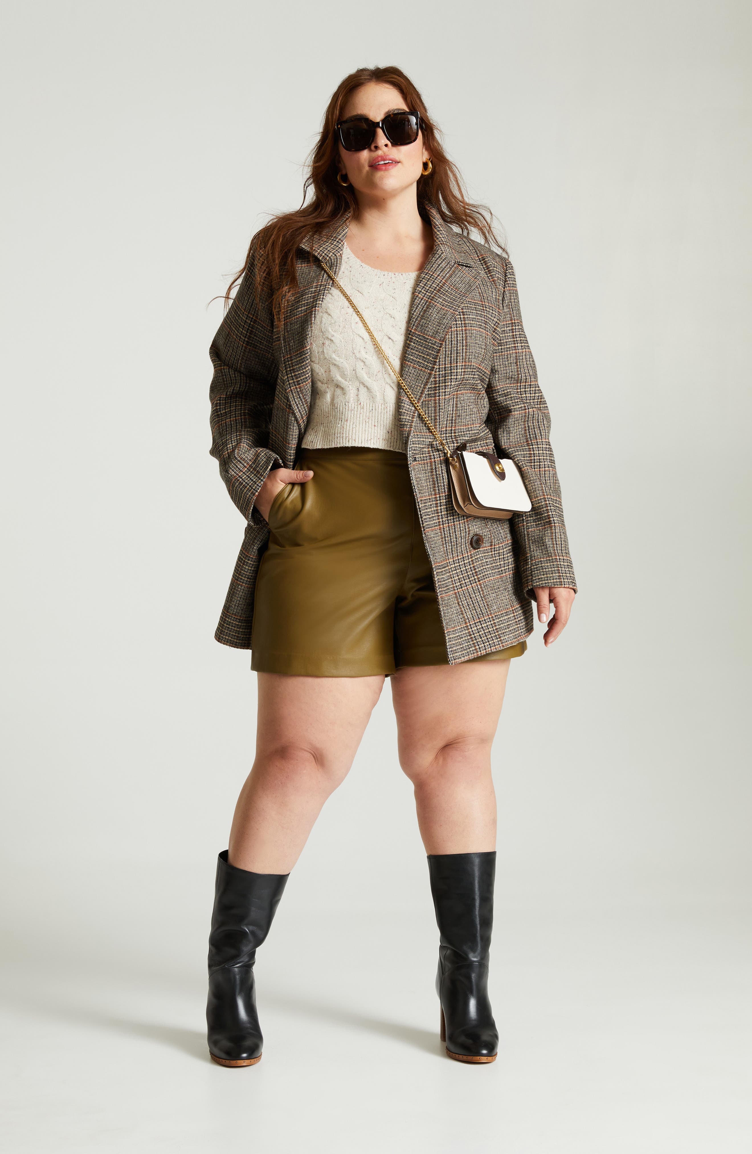 Halogen® Faux Leather Shorts | Nordstrom