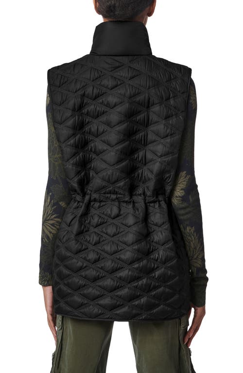 Bernardo Diamond Quilted Vest In Black