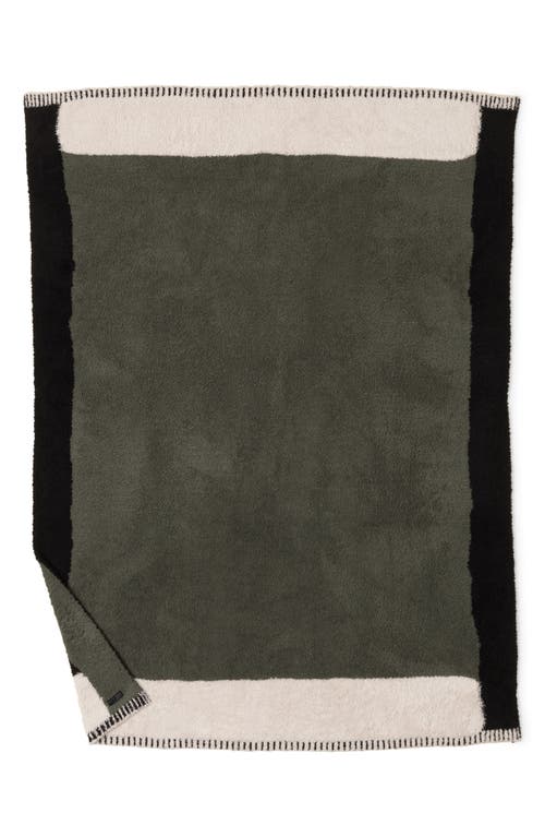 Shop Barefoot Dreams Cozychic™ Colorblock Throw Blanket In Khaki Green Multi