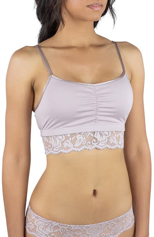 Astrid Pocketed Lace Bralette in Zdnumauve