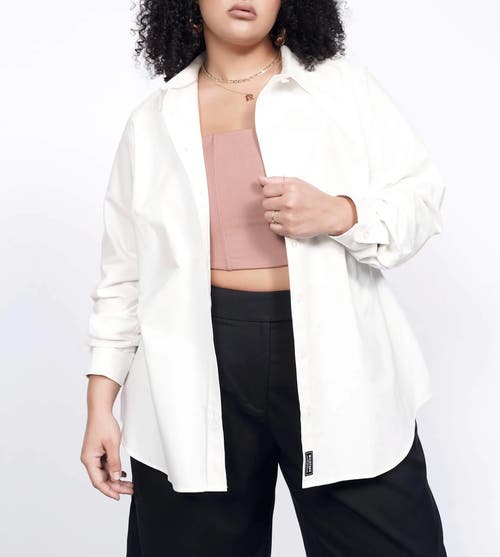 Wildfang The Essential Long Sleeve Oxford Button Up In White