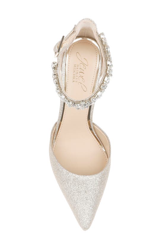 Jewel Badgley Mischka Ollie Pump In Light Gold Glitter