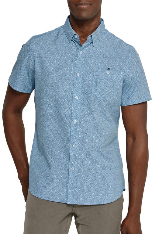 Lexter Short Sleeve Button-Up Shirt in Seafoam