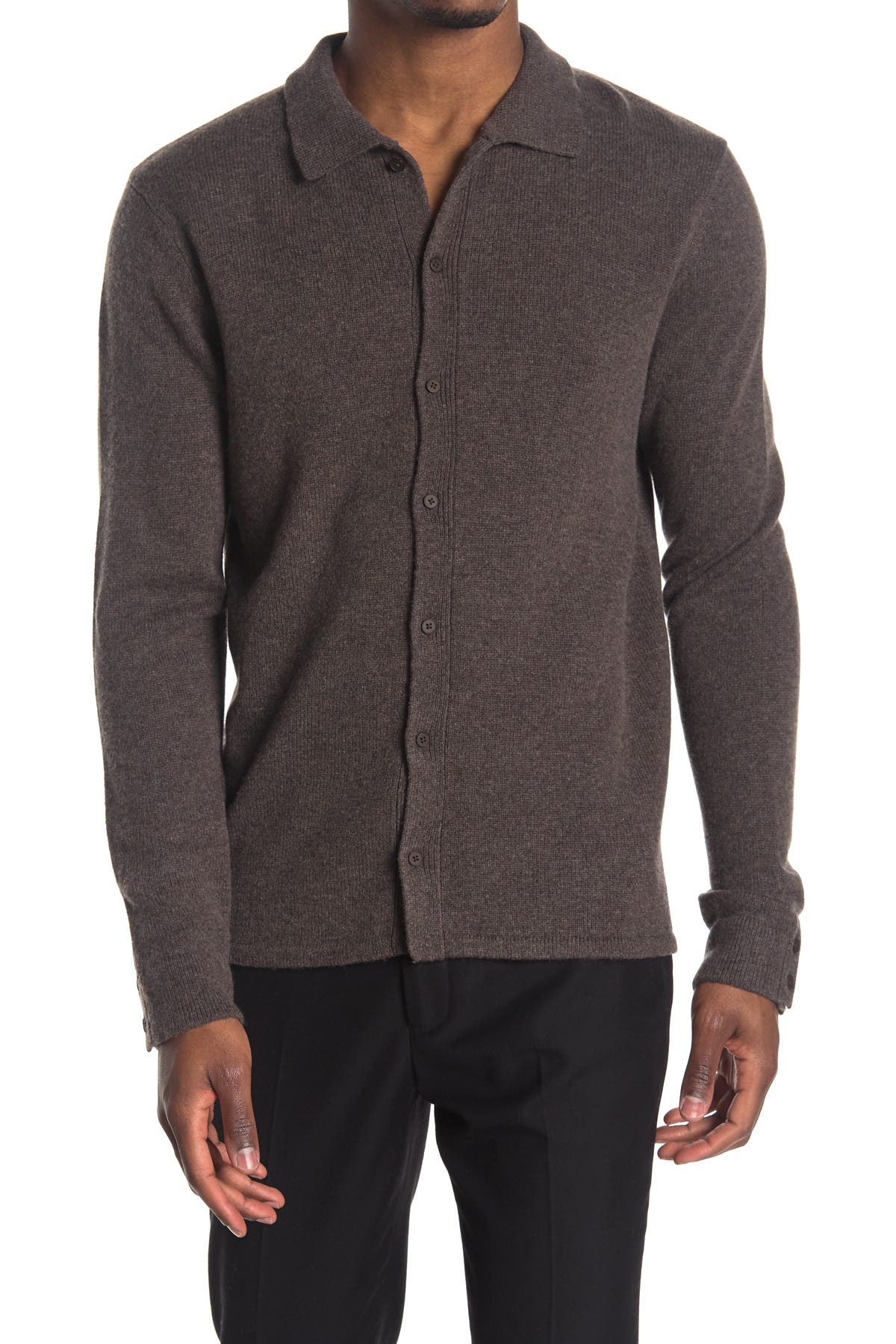 Autumn Cashmere Button Down Wool Blended Collar Shirt Nordstrom Rack