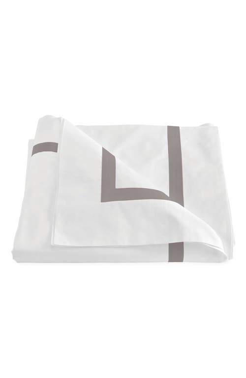 Matouk Lowell Duvet Cover in Platinum at Nordstrom