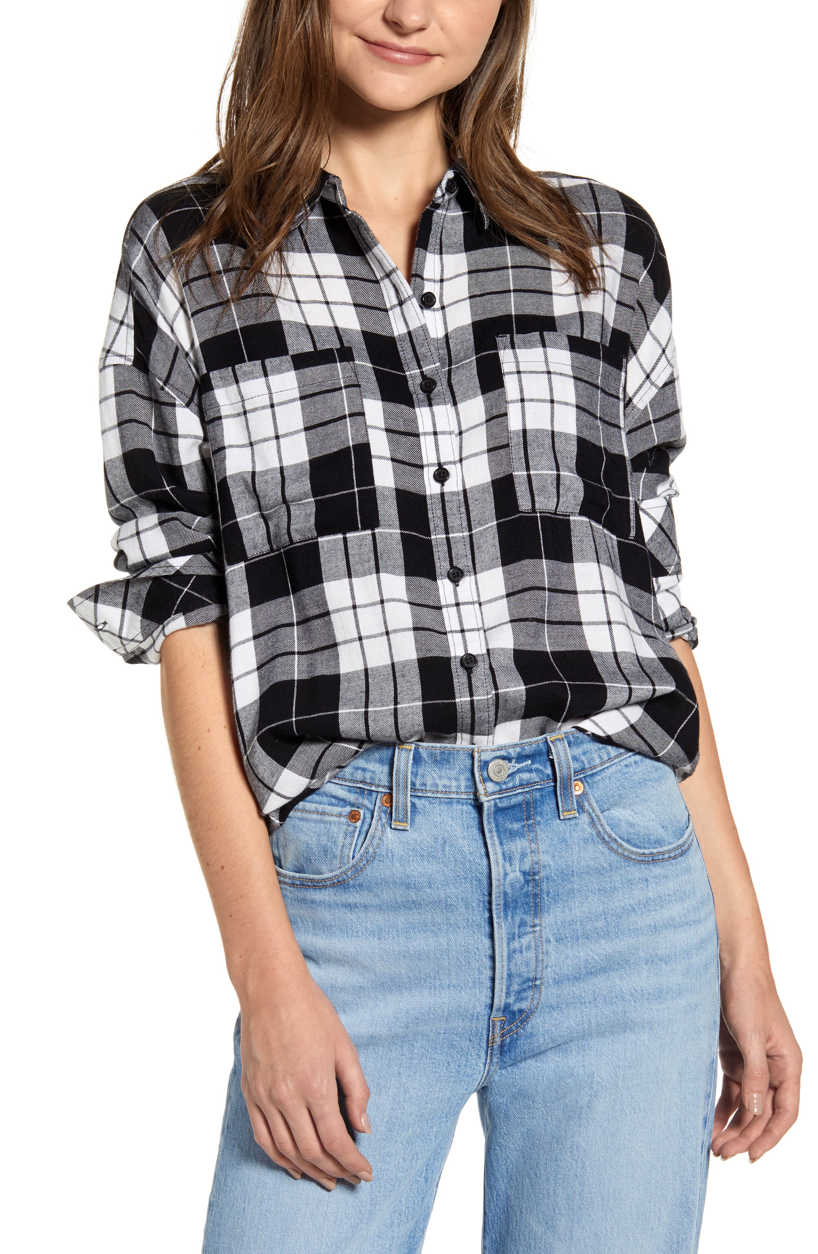 BP. Plaid Boyfriend Shirt Nordstrom