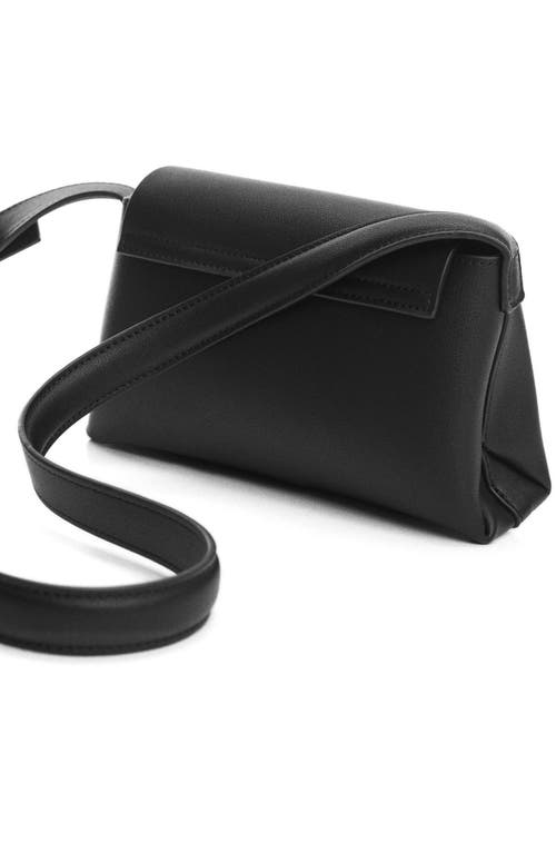 Shop Mango Flap Crossbody Bag In Black