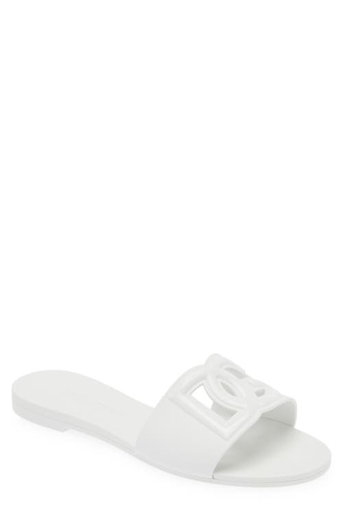 Dolce & Gabbana Bianca Interlock Slide Sandal at Nordstrom,