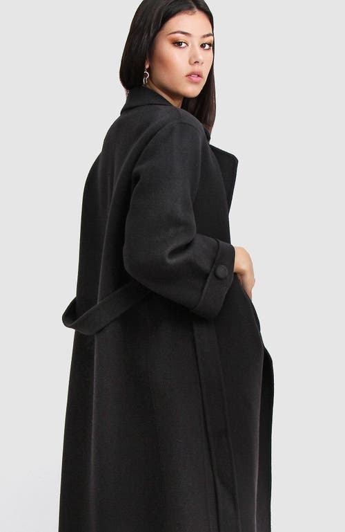 Belle & Bloom Stay Wild Oversized Wool Coat In Black