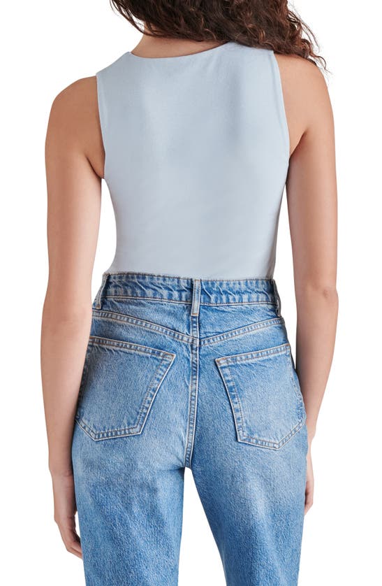 Shop Steve Madden Sleeveless Bodysuit In Sky Blue