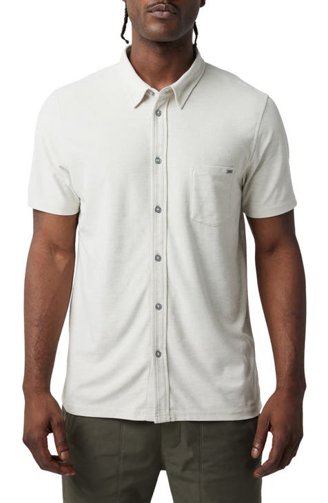 Ace Solid Short Sleeve Button-Up Shirt
