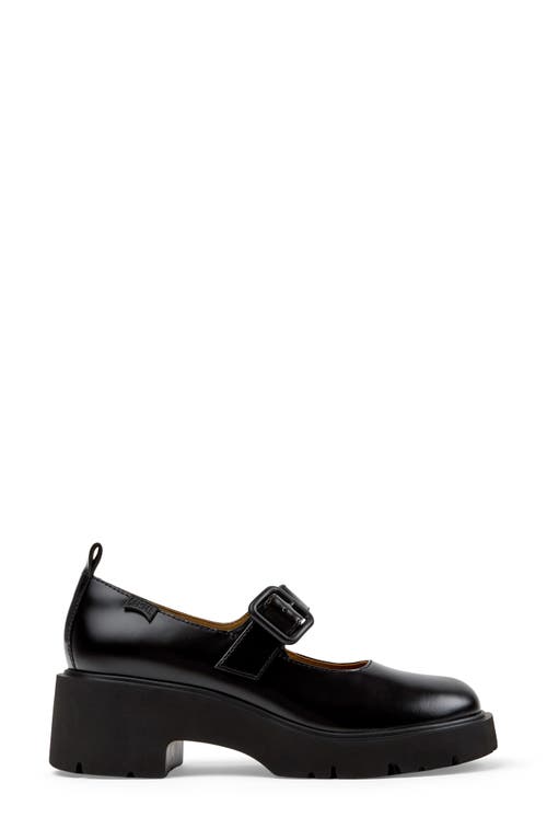 Camper Round Head Mary Jane High Heels In Black