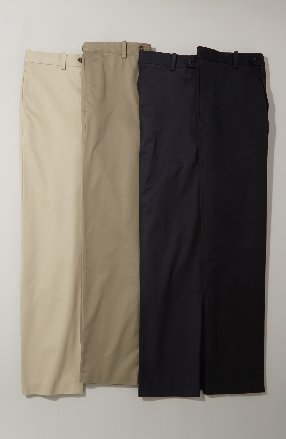 John W. Nordstrom® Smartcare™ Flat Front Supima® Cotton Pants Nordstrom