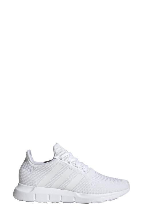 Shop Adidas Originals Adidas Swift Run 1 Running Shoe In White/white/gold Met.