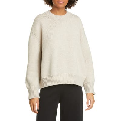 Mansur Gavriel Wool Crewneck Sweater, Beige