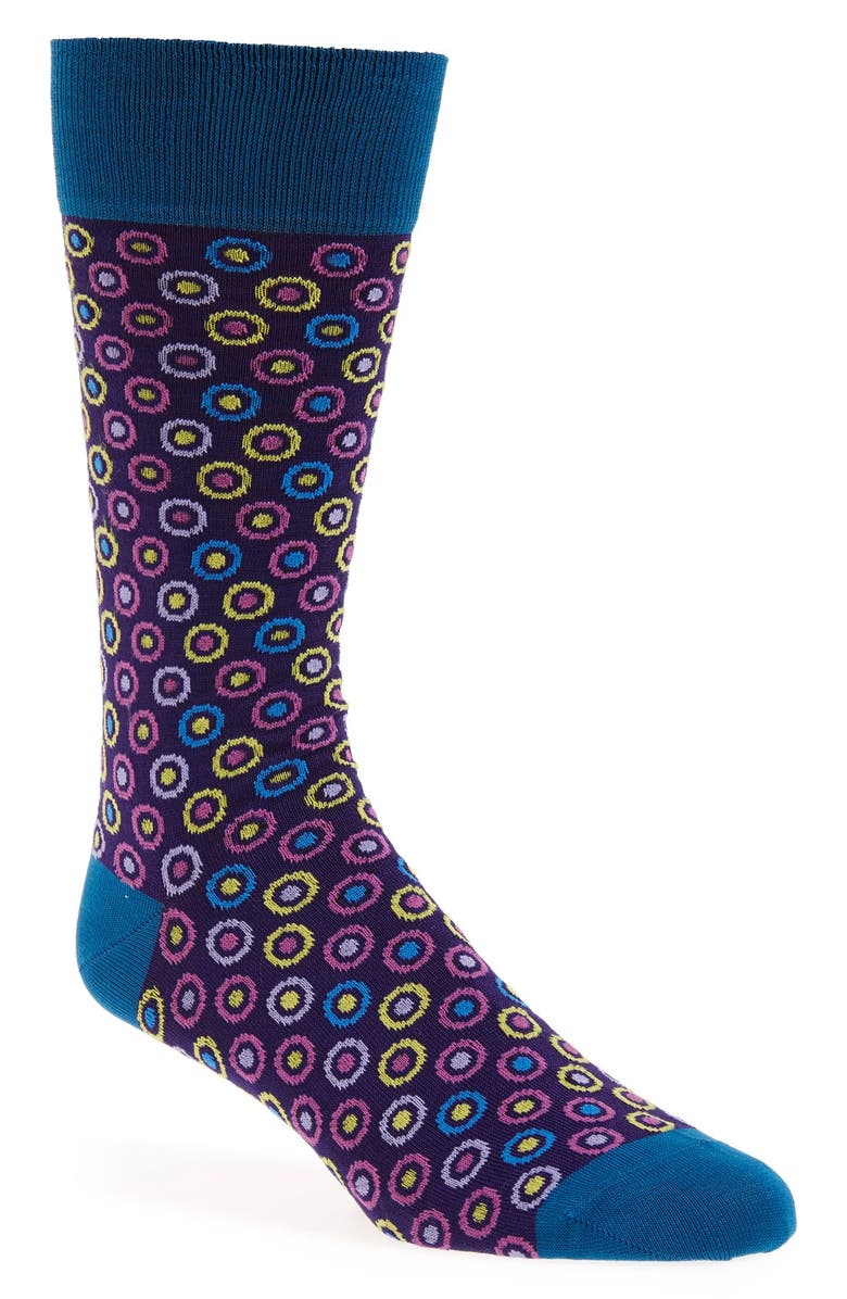 Bugatchi Circles & Dots Cotton Blend Socks | Nordstrom