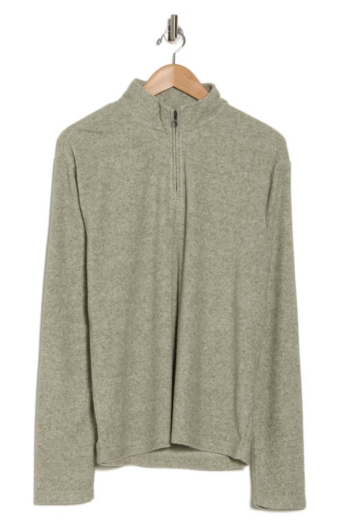 Vintage 1946 Heather Chenille Quarter Zip Pullover In Frosty Green Heater