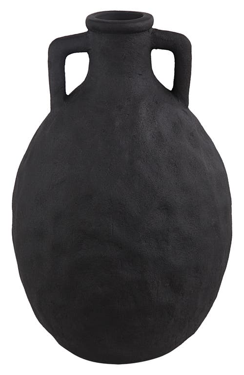 Renwil Fox Ceramic Decorative Vase In Black