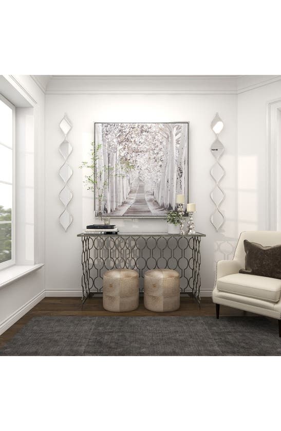 Vivian Lune Home Geometric Slim Wall Mirror In Silver