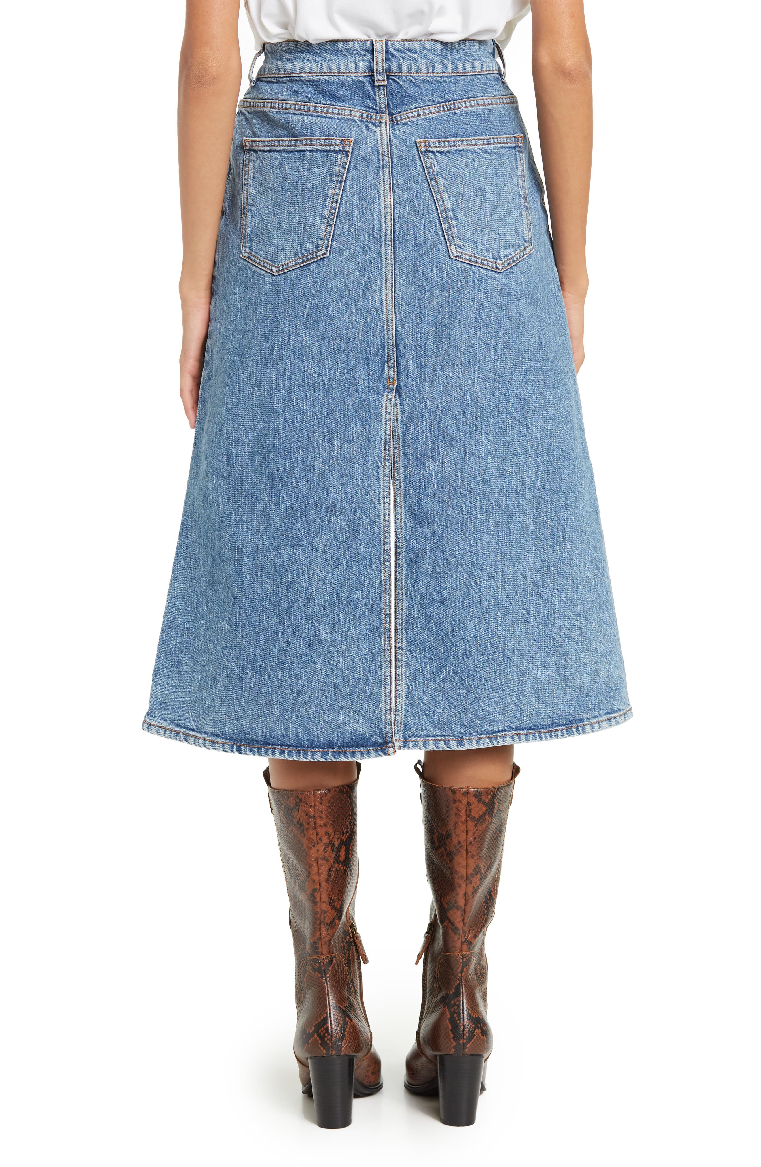 Stella McCartney Denim Midi Skirt 