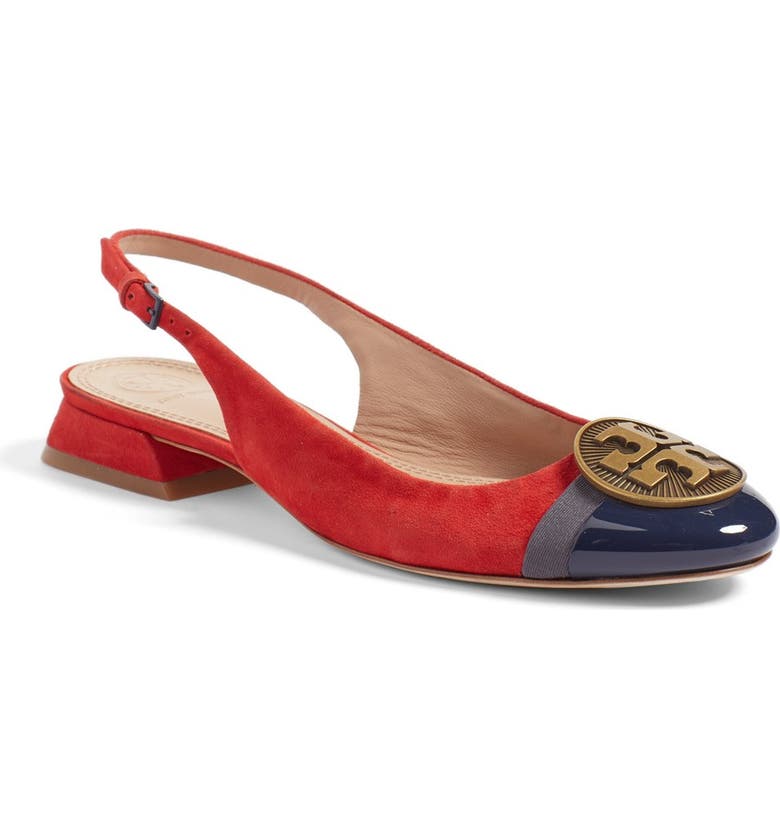 Tory Burch 'Cheri' Cap Toe Slingback Flat (Women) | Nordstrom