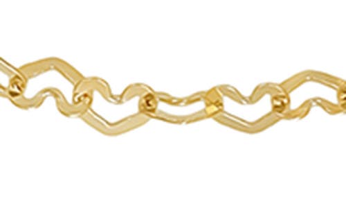 Bony Levy Blg 14k Gold Heart Link Chain Bracelet In 14k Yellow Gold