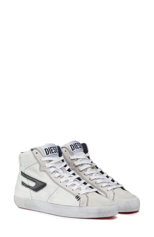 DIESEL® Leroji Mid Top Sneaker in White/Black