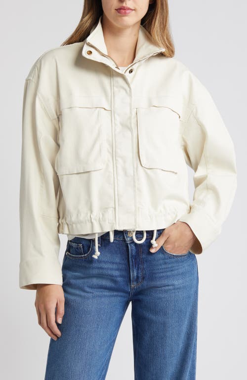 Shop Caslonr Caslon(r) Crop Utility Jacket In Ivory Pristine