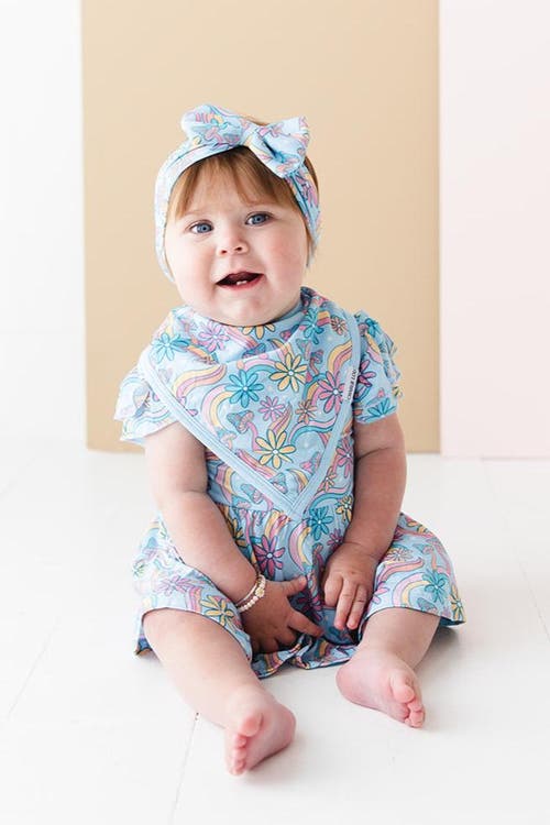 Charlie Lou Baby ® Groovy Fall After All Snap Bib In Blue