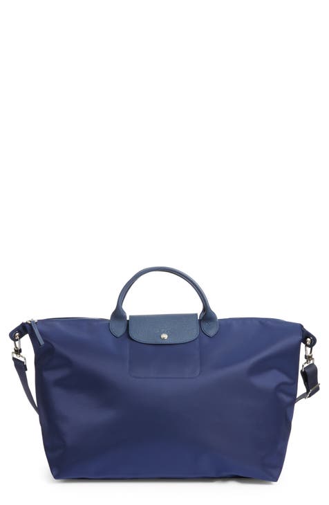 New Longchamp Le Pliage Neo pouch bag blue nylon leather or coin holder
