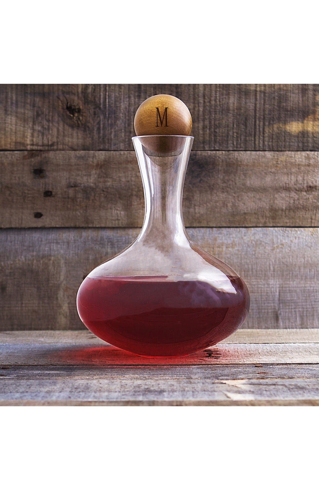 Cathy's Concepts Monogram Glass Wine Decanter & Wood Stopper Nordstrom