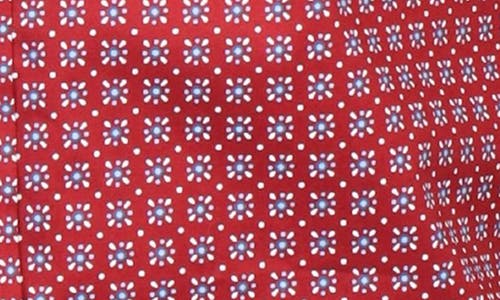 Tailorbyrd Geo Print Stretch Button-down Shirt In Burgundy