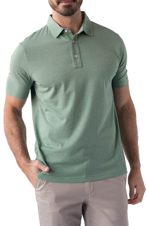 Men's Premium Double L Polo, Long-Sleeve Without Pocket Camp Green Large, Cotton | L.L.Bean