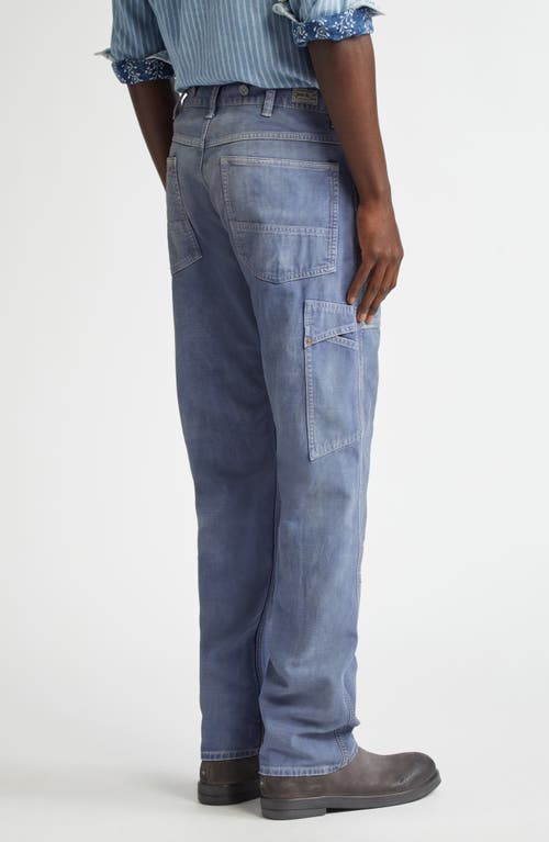 Shop Double Rl Newburgh Distressed Cotton Twill Carpenter Pants In Haywards Wash