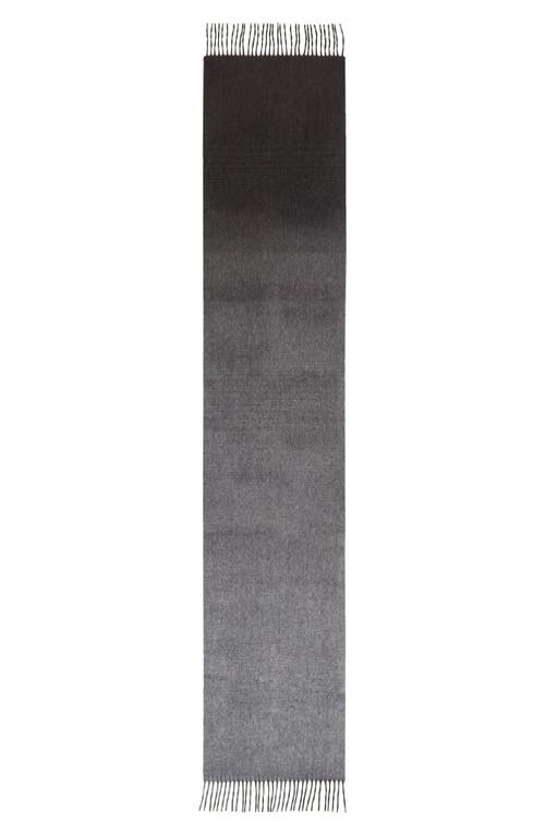 Andrew Stewart Ombré Herringbone Cashmere Scarf In Black