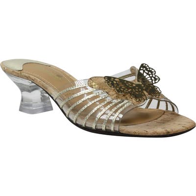 J. Renee Ommika Butterfly Statement Heel Sandal, Metallic