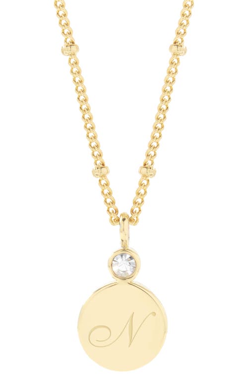 Brook and York Caroline Inital Pendant Necklace in Gold M