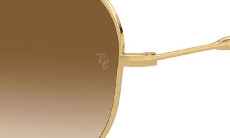 Ray Ban Old Aviator 62mm Oversize Sunglasses In Gold Flash
