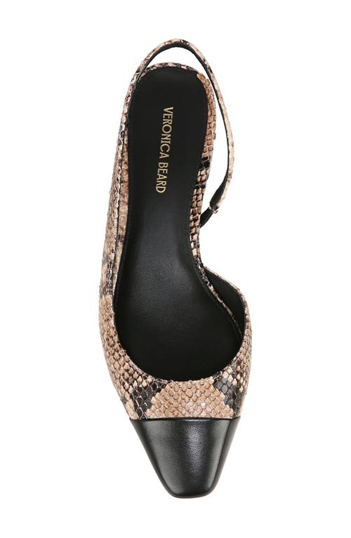 Shop Veronica Beard Cecile Half D'orsay Slingback Pump In Latte/black