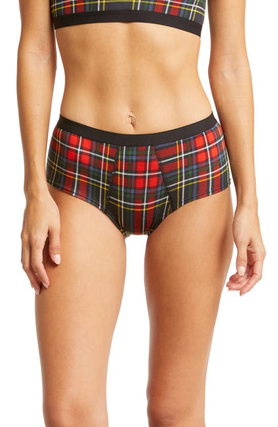 Meundies Print Briefs In Festive Plaid