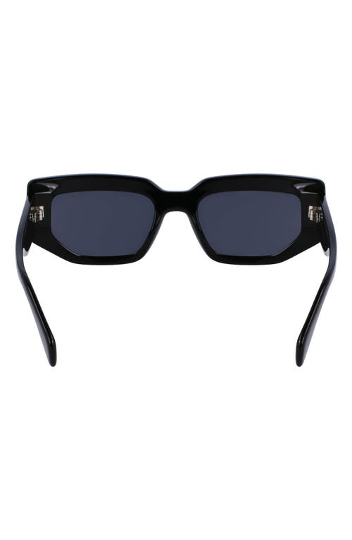 Paul Smith Kennet 54mm Rectangular Sunglasses In Allover Stripes Black