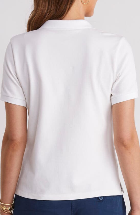 Vineyard Vines Heritage Cotton Polo In White Cap