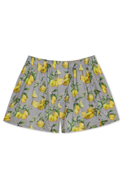 DRUTHERS NYC DRUTHERS NYC ORGANIC COTTON WATERCOLOR LEMONS BOXER SHORT