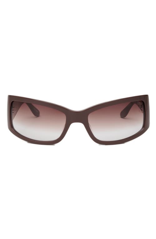 Shop Dezi X Monet Montay 61mm Shield Sunglasses In Brown/brown Gradient