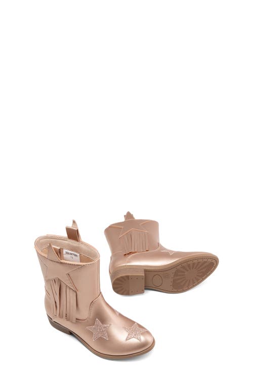 Dream Pairs Kids' Western Boot In Rose Gold