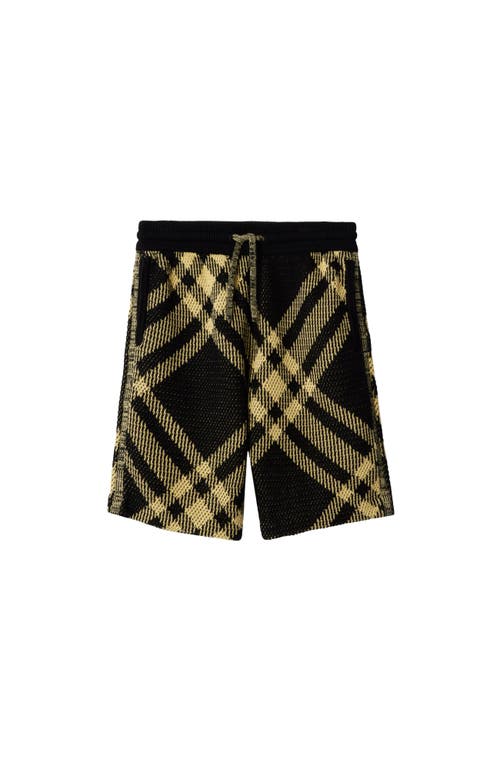 BURBERRY BURBERRY CHECK COTTON MESH SHORTS 